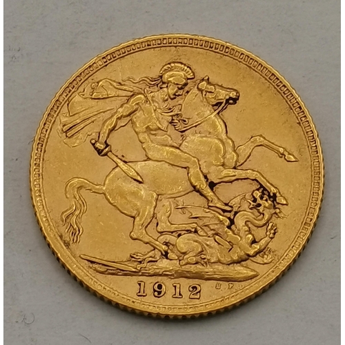 446 - A George V sovereign, 1912, London mint. 8g