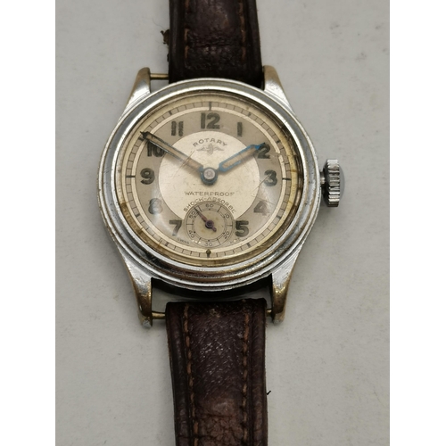 473 - A lady's Rotary strap wristwatch, the circular dial with Arabic numerals and subsidiary second hand ... 