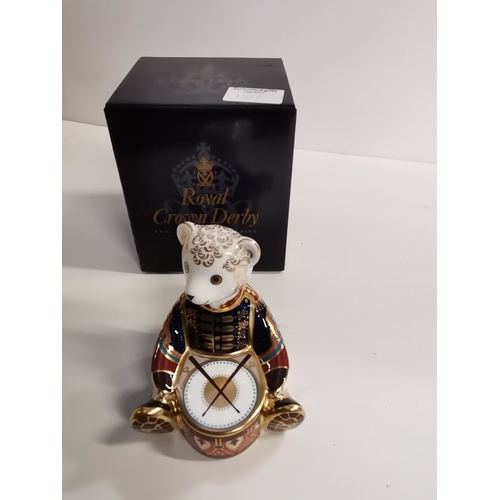 188b - Royal Crown Derby Paperweight - Drummer Teddy  DESIGNED + SIGNED BY JOHN ABLITT .
LIMITED EDITION OF... 