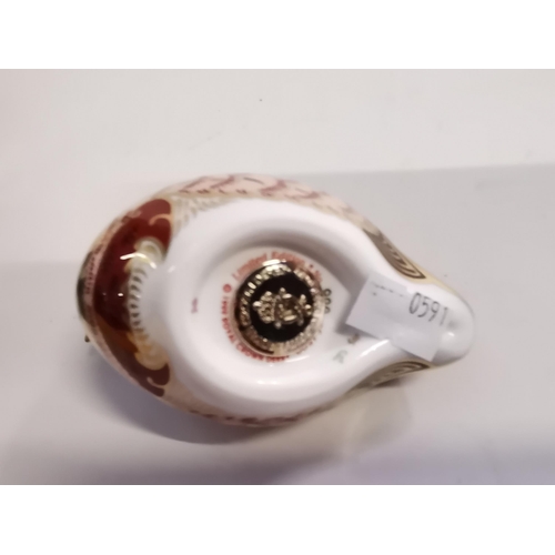 189c - Royal Crown Derby Paperweight - Partridge Limited edition with certificate number 989 of 4,500. With... 