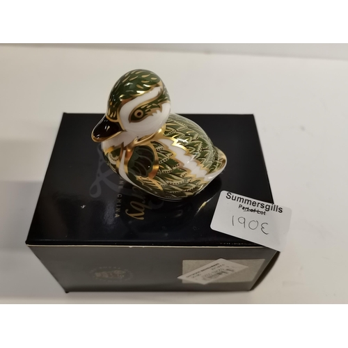 190e - Royal Crown Derby Paperweight - Derbyshire Duckling Modelled and designed by John Ablitt. Exclusive ... 