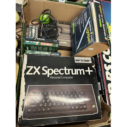 729 - A Sinclair ZX Spectrum+ Personal Computer, a Spectrum 16/48K Lightpen, and assorted games; together ... 