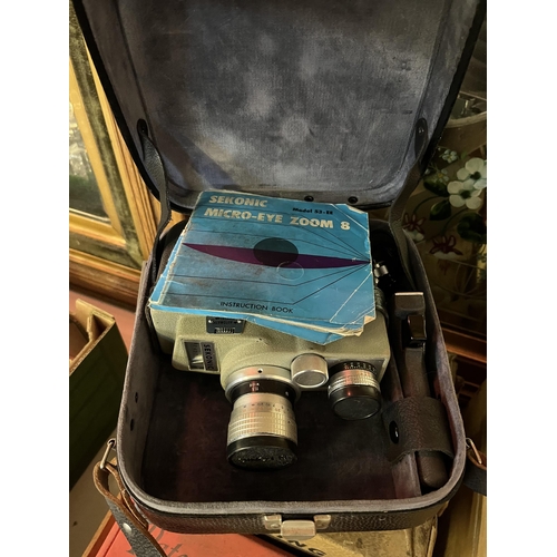 754 - A quantity of vintage photography and film paraphernalia, including a Sekonic 'Micro-Eye Zoom 8, Mod... 