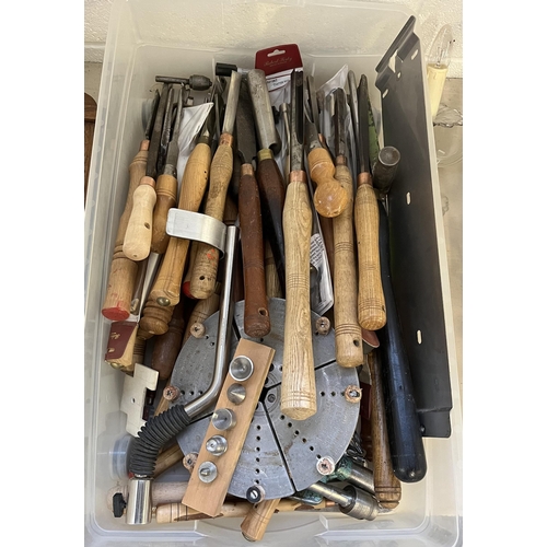 706 - A quantity of hand tools, including chisels, files, etc. (One box)