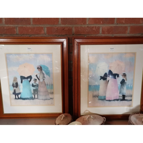 753b - x 2 pastel prints 