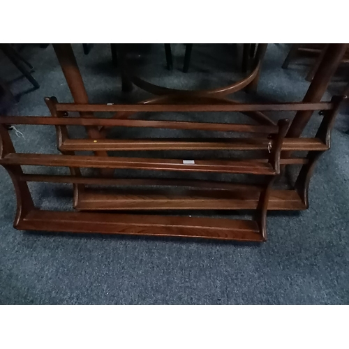 869a - x2 Dark Ercol Plate racks