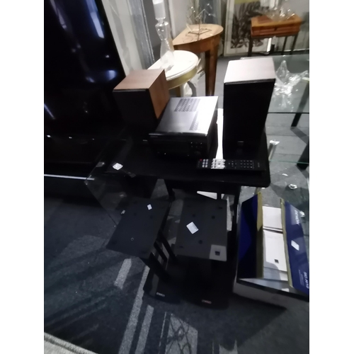 912 - Denon DVD player and Dali Zensor speakers with stands