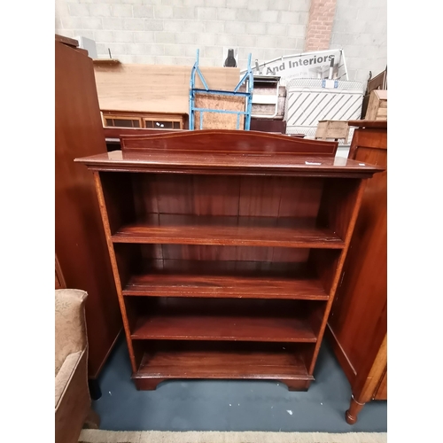 1092 - Antique Rosewood inlaid bookcase  W80cm x H105cm