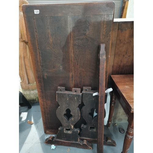 1200 - Antique Oak Farmhouse Table (needs assembling)