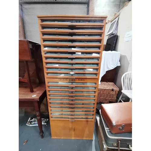 1202 - Vintage Cotton Reel Cabinet W64cm x H161cm