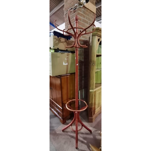 1210 - Pine bent wood coat stand