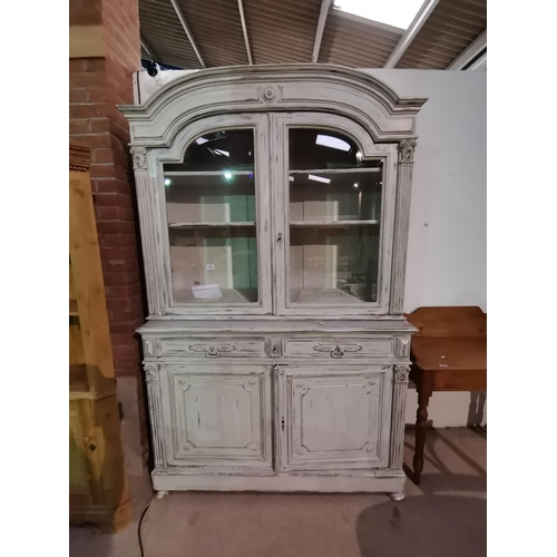 1212 - French distressed Oak Dresser with glazed top…’ W145cm x H227 x D52