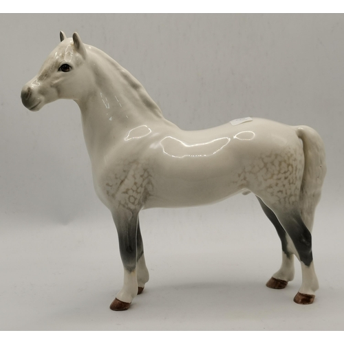 154 - Beswick Connemara Pony, in light dapple grey plus Beswick Welsh Mountain Pony, in light dapple grey.