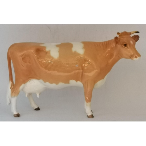 168 - A Beswick Hereford Bull 'Ch. of Champions', model no. 1363A, matt; together with a Beswick Guernsey ... 