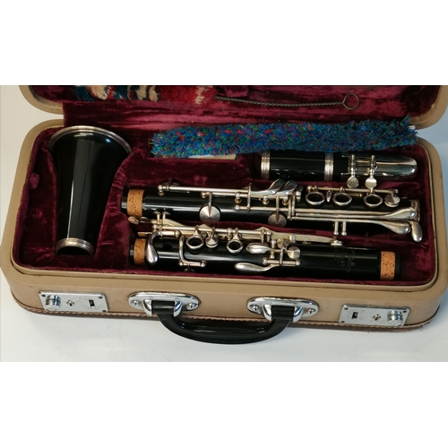 2 - A Selmer 'Console' student clarinet, steel ebonised, stamped 'FOREIGN', with Kelltone mouthpiece, ca... 