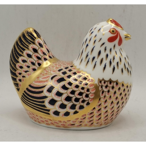 241 - Royal Crown Derby Chicken Paperweight, an early model date from 1998 as new mint condition original ... 