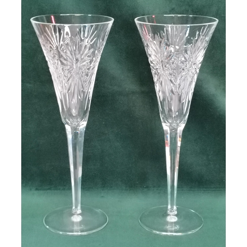 86 - THE MILLENIUM COLLECTION TOAST OF 2000 special edition toasting flutes by WATERFORD CRYSTAL