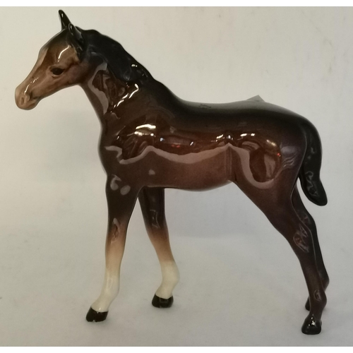 90 - 3 x Beswick brown horses