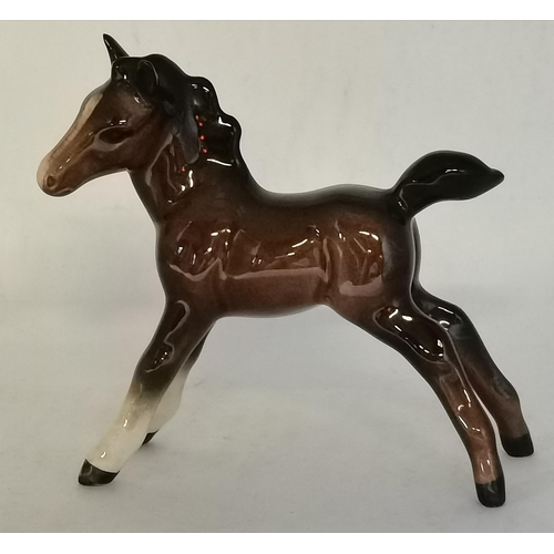 90 - 3 x Beswick brown horses