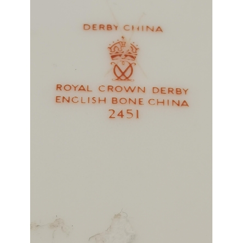 95a - 2 x CROWN DERBY PLATES 26.5cm plus a 22 cm plate 2451 all firsts