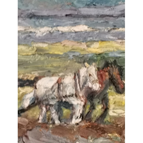 511 - Dutch ploughing scene, 20th Century, oil on board, signed HP Sockett (??) and dated 1968 lower right... 