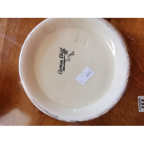 539 - 2 x CLARICE CLIFF bowls . 1 BIZARRE 22 cm diameter Wilkinson ltd. and Wilkinson 22cm diameter bowl