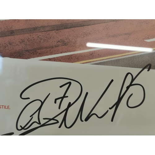 548a - 'United Road', signed by Alex Fergusson, Wayne Rooney, Ronaldo, and Alan Smith