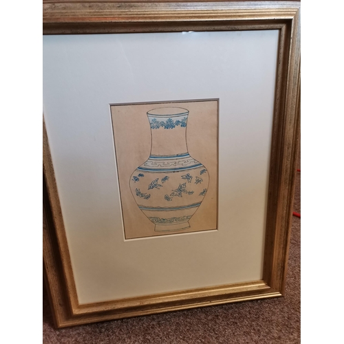 559 - x6 framed Japanese engravings plus 2 unframed 40cm x 40cm