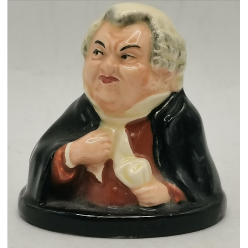 572 - Royal Doulton -  miniature Toby jug - 'Toby Philpotts' RN817031, Dickens Character figurine 'Buzfuz'... 