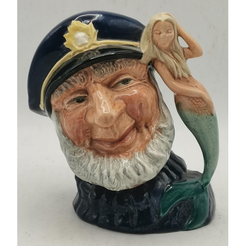 573 - x2 Large Royal Doulton Toby Jugs 'Dick Turpin', 'Falstaff' 6287 1949, Royal Doulton figurine 'Captai... 