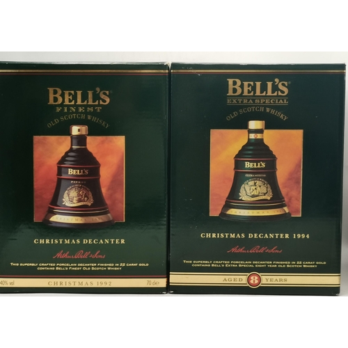 588 - A set of 3 BELLS extra special OLD SCOTTISH WHISKY 1996, 1994, 1992