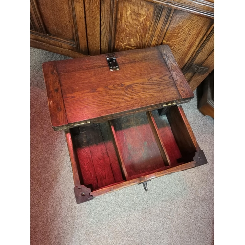 616 - A TITCHMARSH AND GOODWIN solid oak low storage cupboard