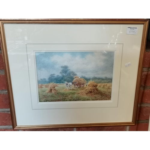 657H - Frank Saltfleet (British, 1860-1937), Lone figure on a bracken heath, watercolour, signed lower left... 