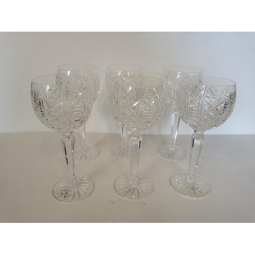 797a - Box of over 30 Waterford Crystal glasses including 6 wine glasses, sherry glasses