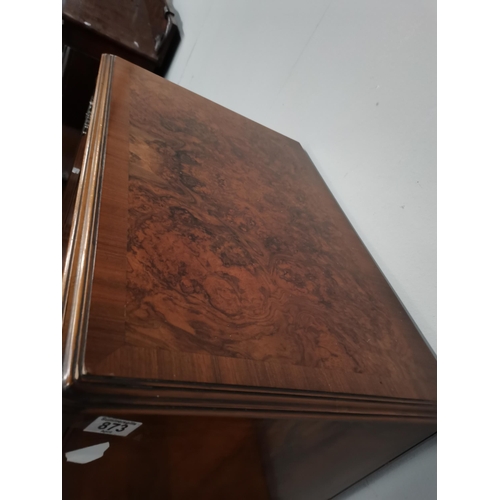 873 - A 20th century walnut drinks cabinet