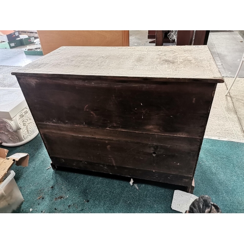 964 - Distressed Antique Pine cupbooard D50cm x W97cm xH73cm