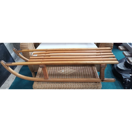 971 - Wooden sledge Made in Austria