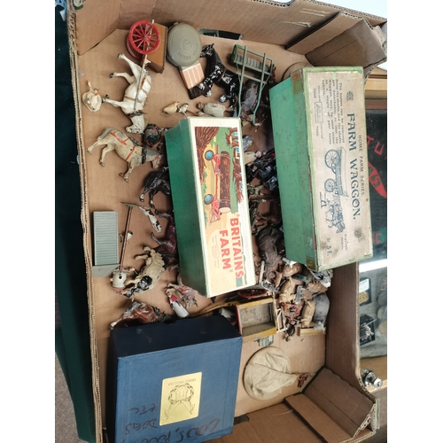 295 - Quantity of lead toy farm animals plus vintage boxes