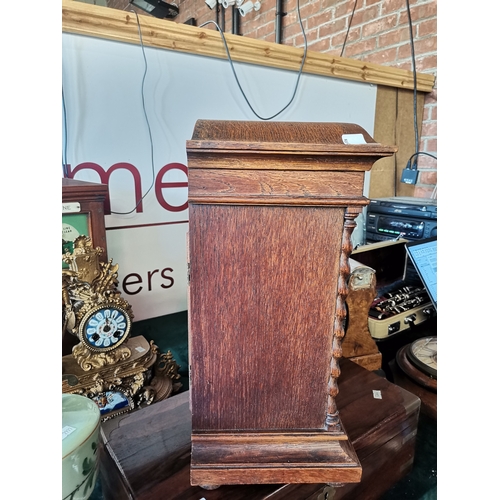 7 - A 19th Century Kienzle oak bracket clock Westminster chime. 42.5cm high by 31cm wide