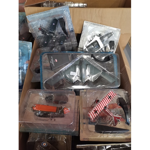 778 - Large collection of Die cast Aircraft in packages, also some helicopters