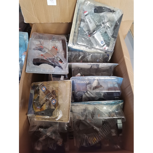 778 - Large collection of Die cast Aircraft in packages, also some helicopters