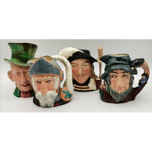 135 - Three Royal Doulton character jugs, comprising 'Aramis' D.6441, 'Rip Van Winkle' D.6438, and 'Don Qu... 