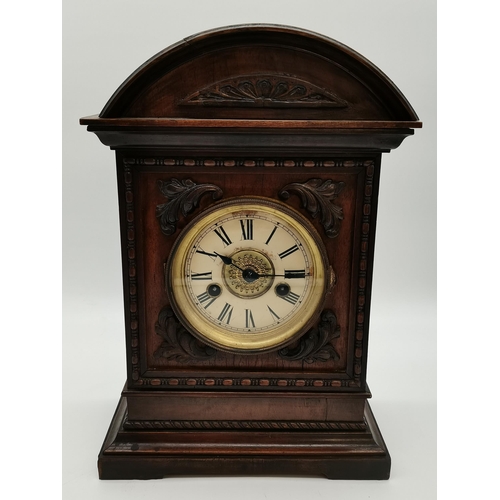 15 - A German mantel clock by Hamburg American Company (H.A.C.), early 20th Century, no.7123, '14 Day Str... 