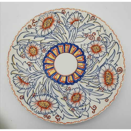 175 - Charlotte Rhead Crown Ducal Charger 4953 plus Charlotte Rhead Crown Ducal Charger both D36cm