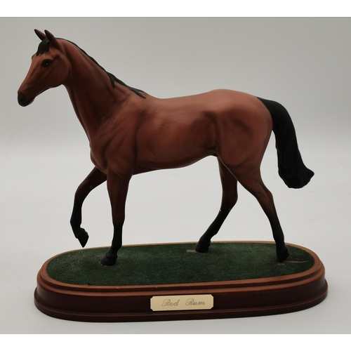 200 - A Beswick Connoisseur racehorse model, 'Grundy', on an oval wooden base with name plaque; together w... 