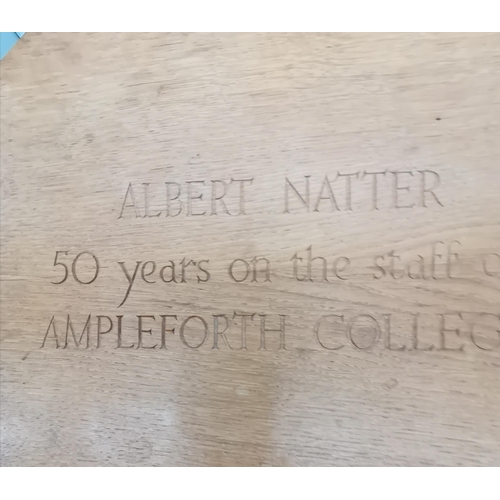 232 - Robert Thompson, a Mouseman octagonal side table, 1960s, the adzed top engraved 'ALBERT NATTER 50 ye... 