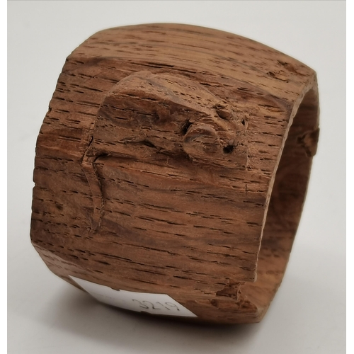 242 - Robert Thompson, a Mouseman oak ashtray, of typical form, with carved mouse signature; together with... 