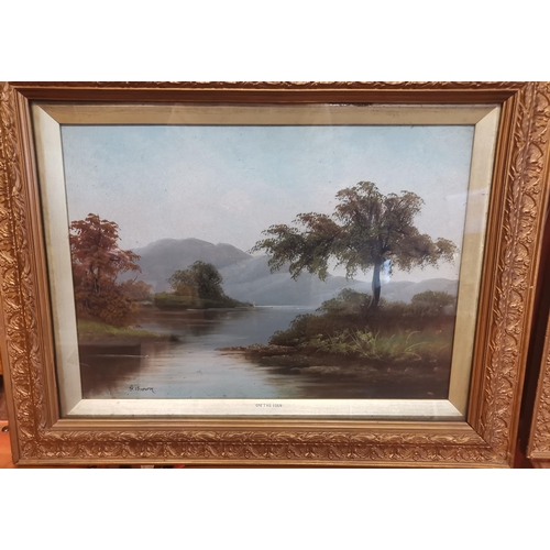 250 - G Brown (early 20th Century), A pair of landscape river paintings, 'On the Eden' and 'On the Ribble'... 