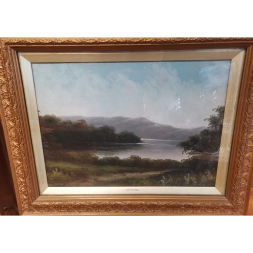 250 - G Brown (early 20th Century), A pair of landscape river paintings, 'On the Eden' and 'On the Ribble'... 