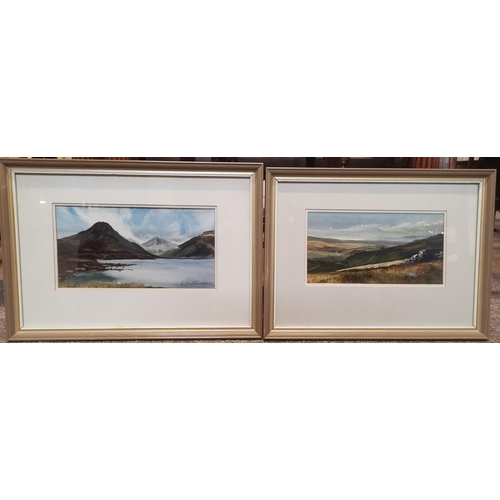 268 - 2 x pairs of oil paintings by JOAN SUTHERLAND of GT Gable from the road to Wastwater, etc